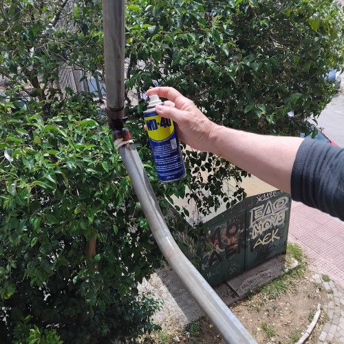 Επισκευη του σιδερου της τεντας μου  το καλυτερο προιον για την σκουρια